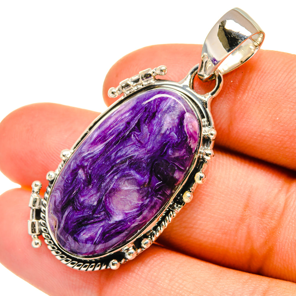 Charoite Pendants handcrafted by Ana Silver Co - PD6401