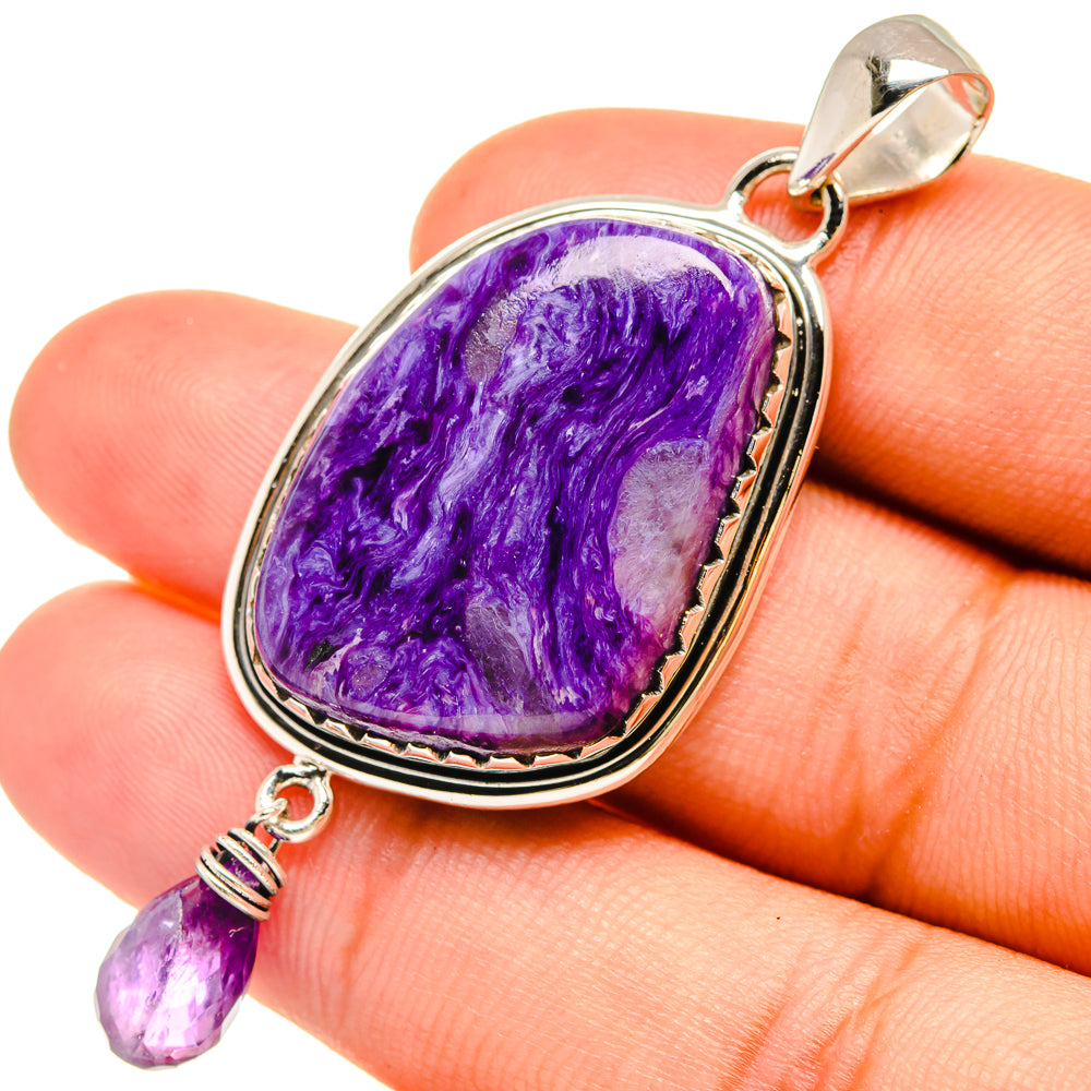 Charoite Pendants handcrafted by Ana Silver Co - PD6406