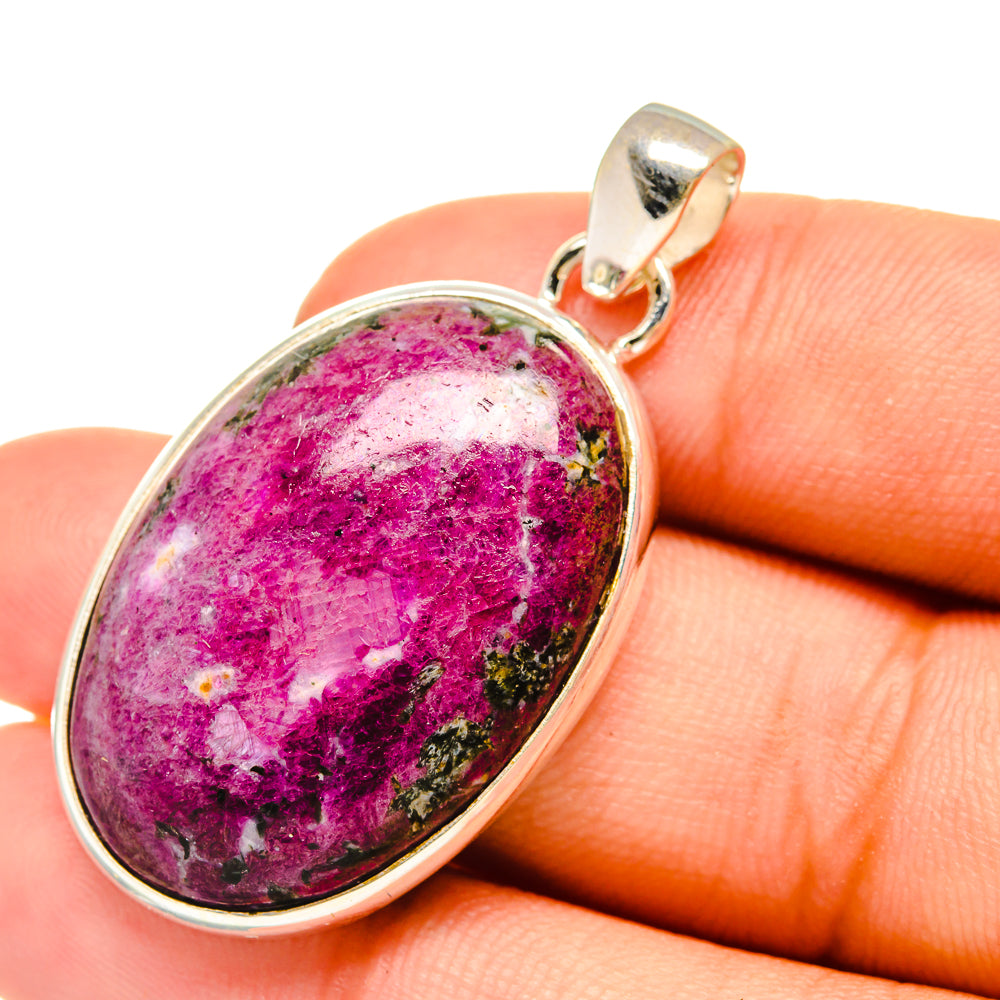 Ruby Zoisite Pendants handcrafted by Ana Silver Co - PD6407