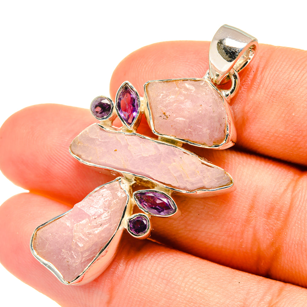 Kunzite Pendants handcrafted by Ana Silver Co - PD6409