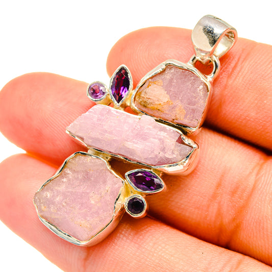 Kunzite Pendants handcrafted by Ana Silver Co - PD6410