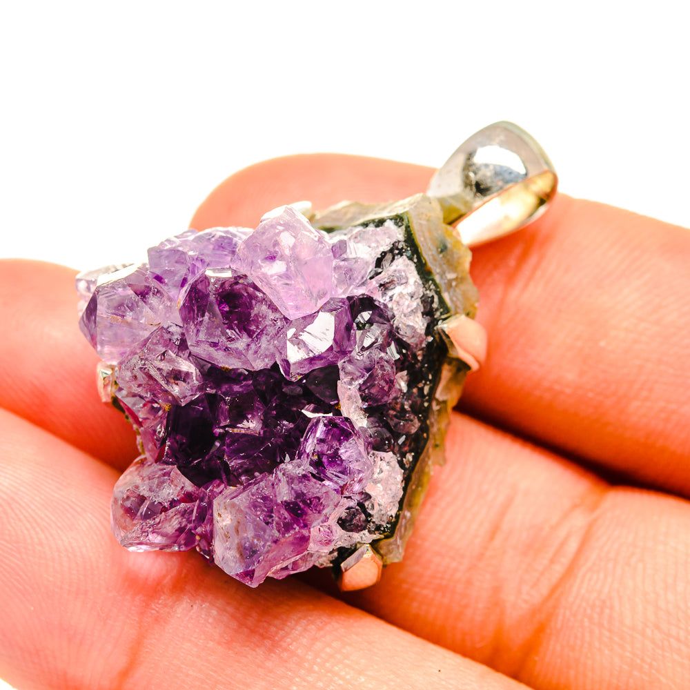 Amethyst Crystal Pendants handcrafted by Ana Silver Co - PD6412