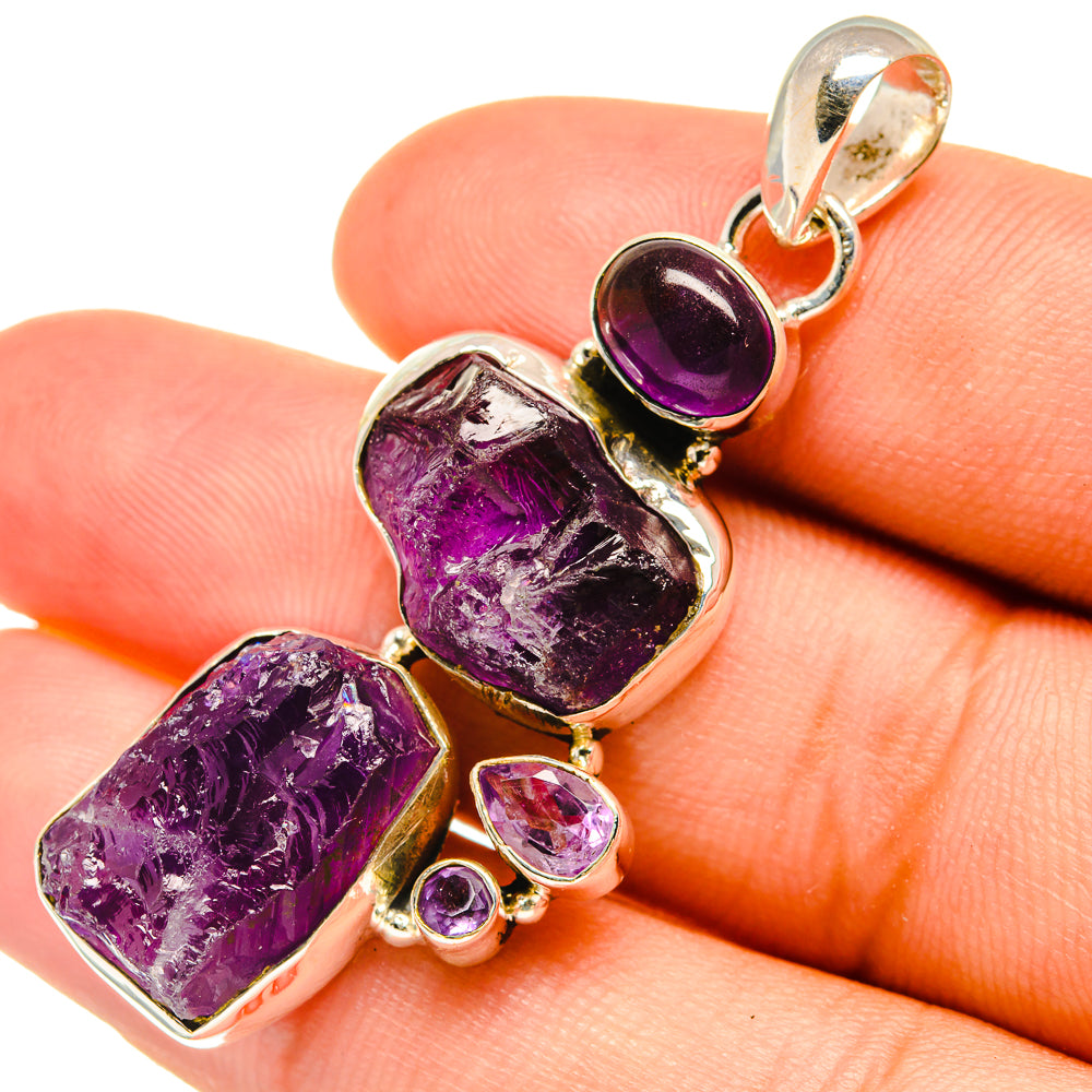 Amethyst Pendants handcrafted by Ana Silver Co - PD6413