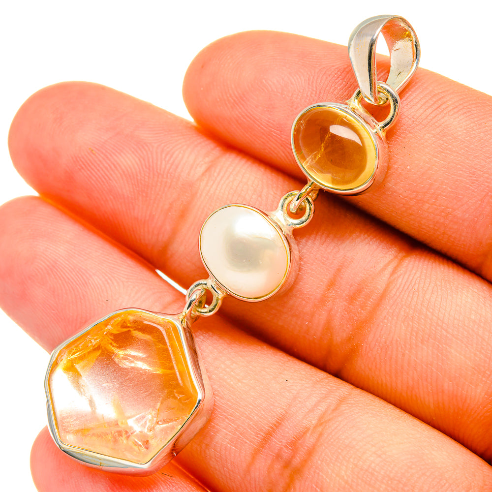 Citrine Pendants handcrafted by Ana Silver Co - PD6435