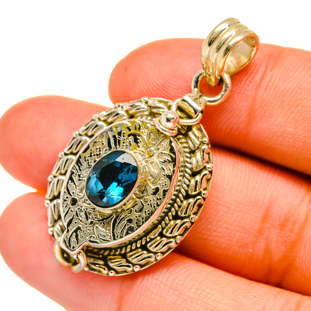 Blue Topaz Pendants handcrafted by Ana Silver Co - PD6447