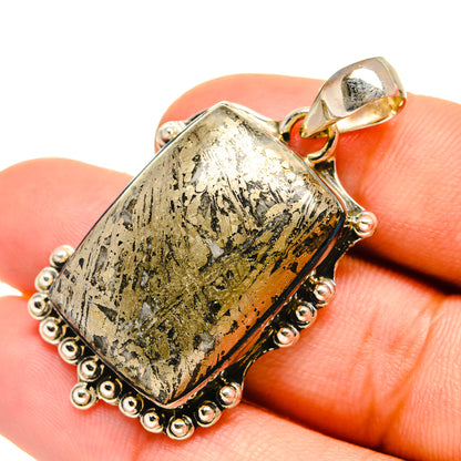 Pyrite Agate Pendants handcrafted by Ana Silver Co - PD6481