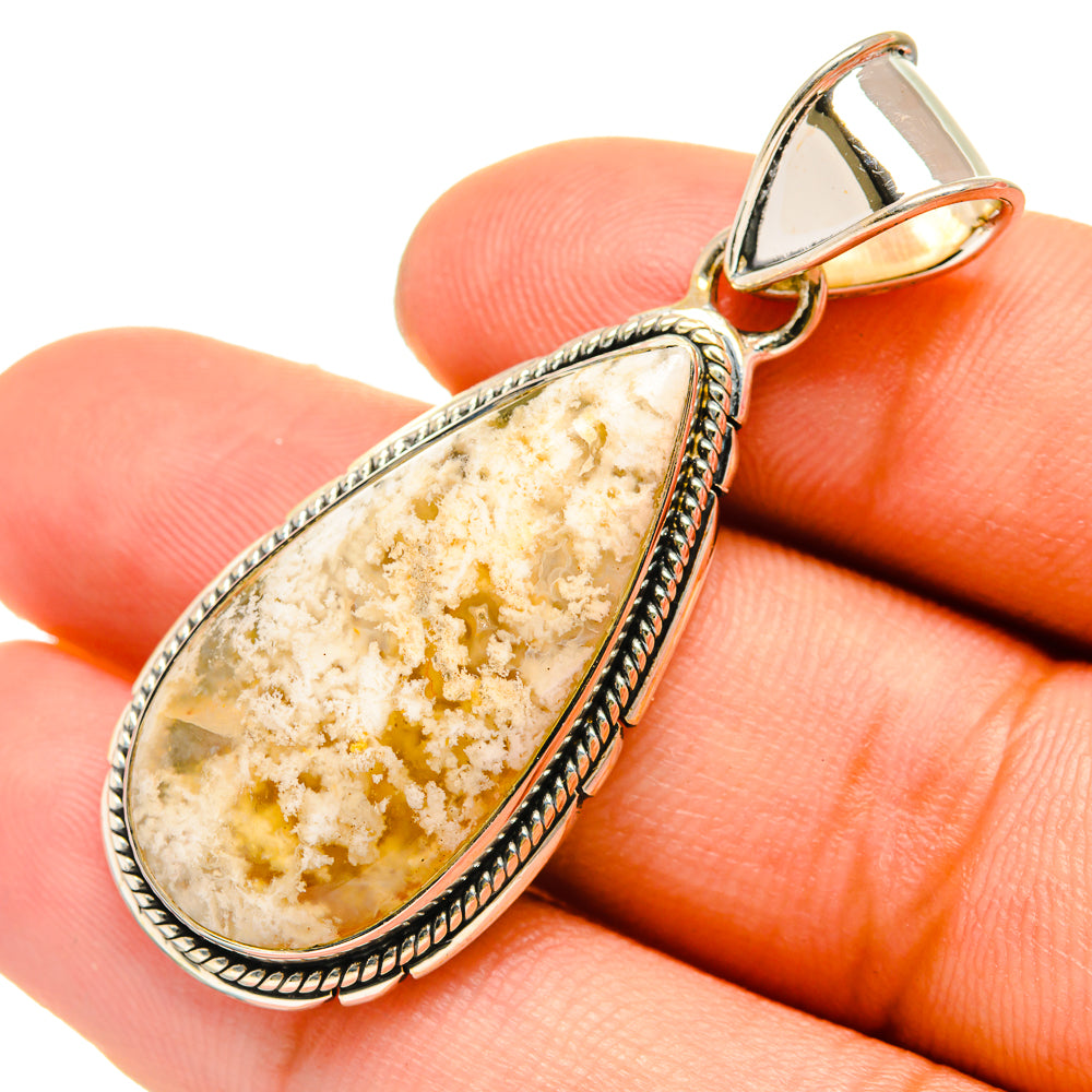 Plume Agate Pendants handcrafted by Ana Silver Co - PD6491