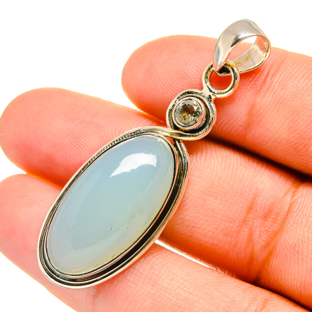 Aqua Chalcedony Pendants handcrafted by Ana Silver Co - PD6535