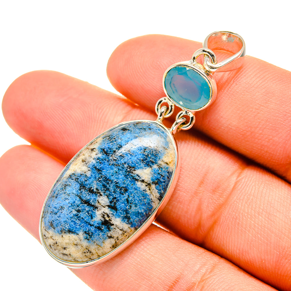 K2 Blue Azurite Pendants handcrafted by Ana Silver Co - PD6544