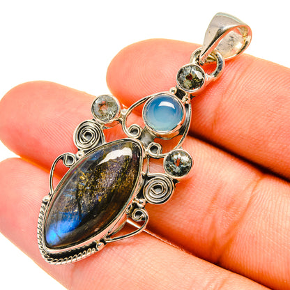 Labradorite Pendants handcrafted by Ana Silver Co - PD6561