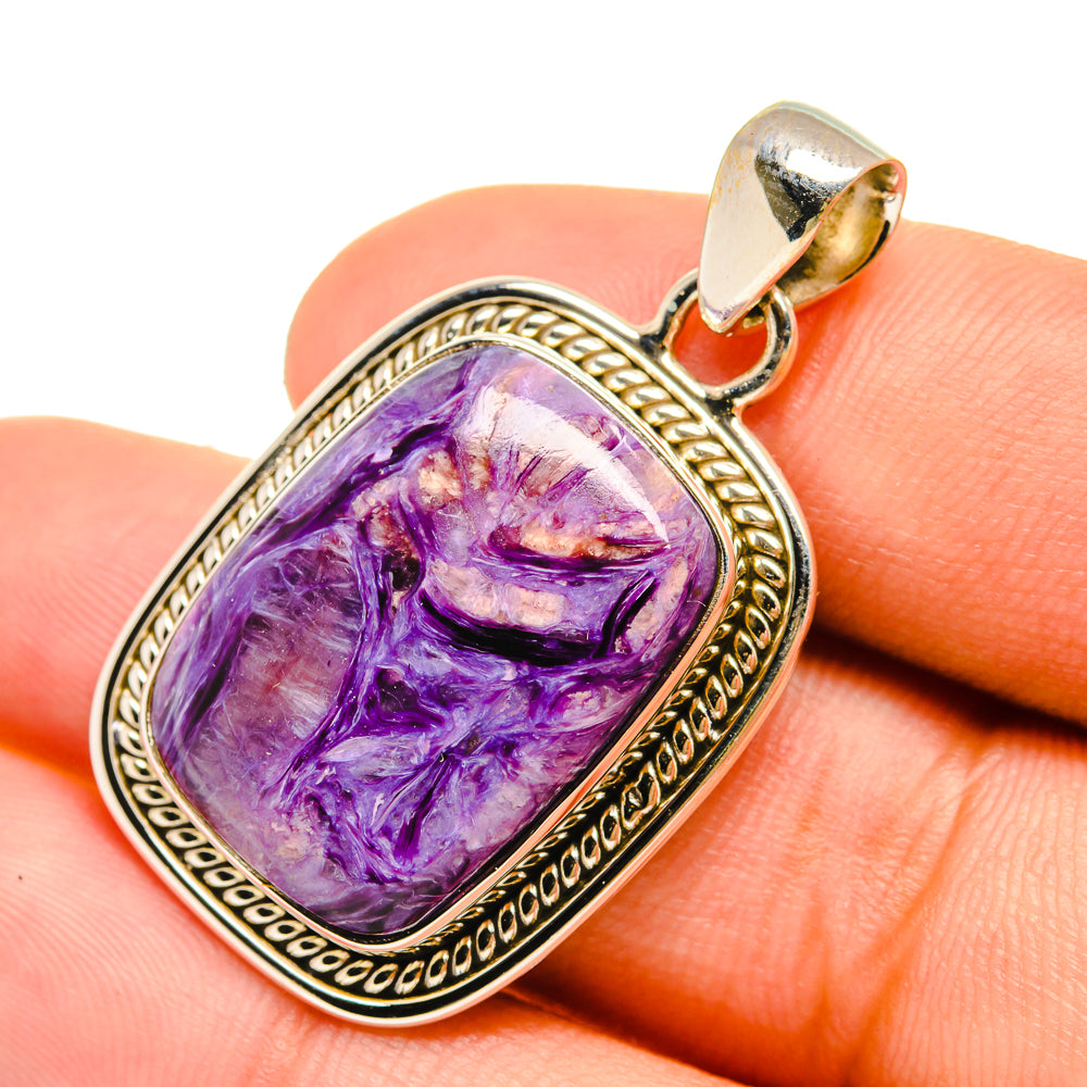 Charoite Pendants handcrafted by Ana Silver Co - PD6573