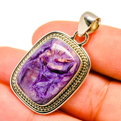 Charoite Pendants handcrafted by Ana Silver Co - PD6573