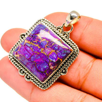 Purple Copper Composite Turquoise Pendants handcrafted by Ana Silver Co - PD6575