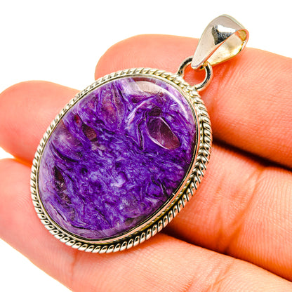 Charoite Pendants handcrafted by Ana Silver Co - PD6579