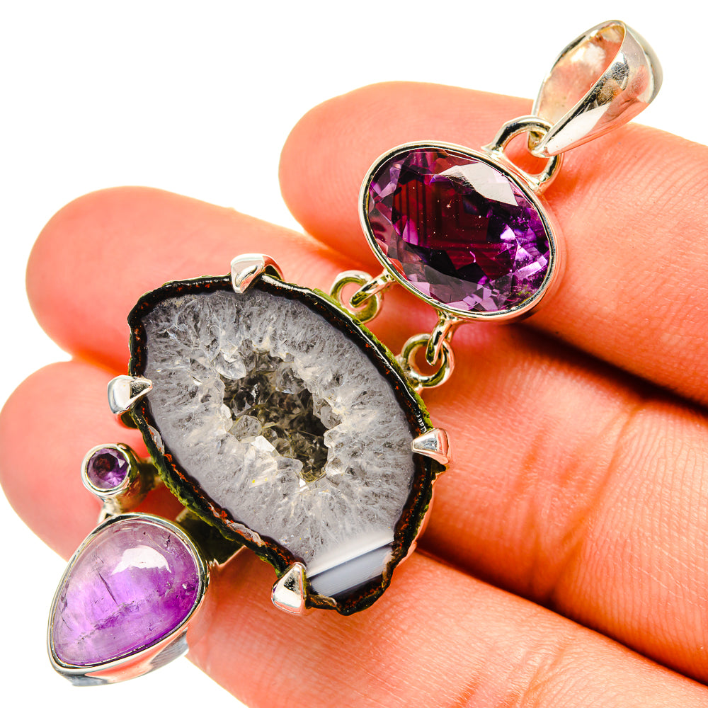 Coconut Geode Druzy Pendants handcrafted by Ana Silver Co - PD6589