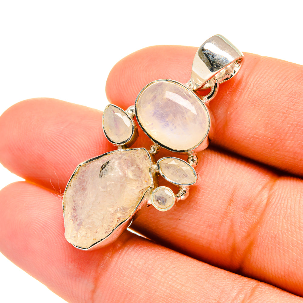 Rainbow Moonstone Pendants handcrafted by Ana Silver Co - PD6591