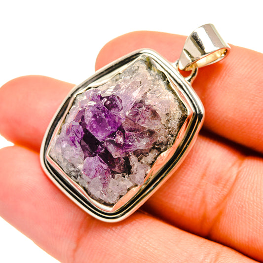 Amethyst Crystal Pendants handcrafted by Ana Silver Co - PD6592