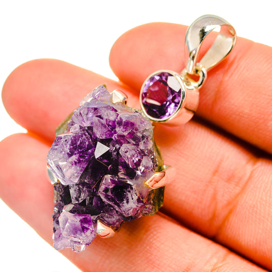 Amethyst Crystal Pendants handcrafted by Ana Silver Co - PD6593