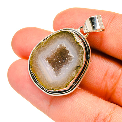Coconut Geode Druzy Pendants handcrafted by Ana Silver Co - PD6597