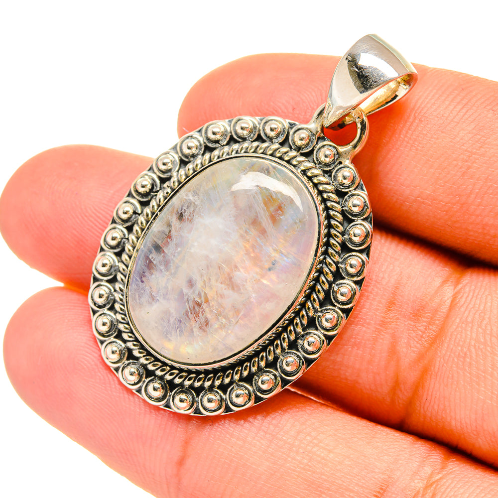 Rainbow Moonstone Pendants handcrafted by Ana Silver Co - PD6598