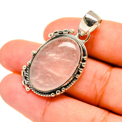 Rose Quartz Pendants handcrafted by Ana Silver Co - PD6599