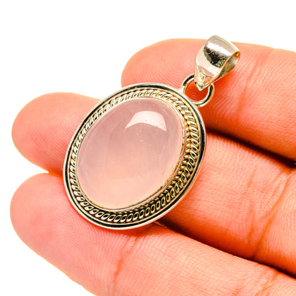 Rose Quartz Pendants handcrafted by Ana Silver Co - PD6600