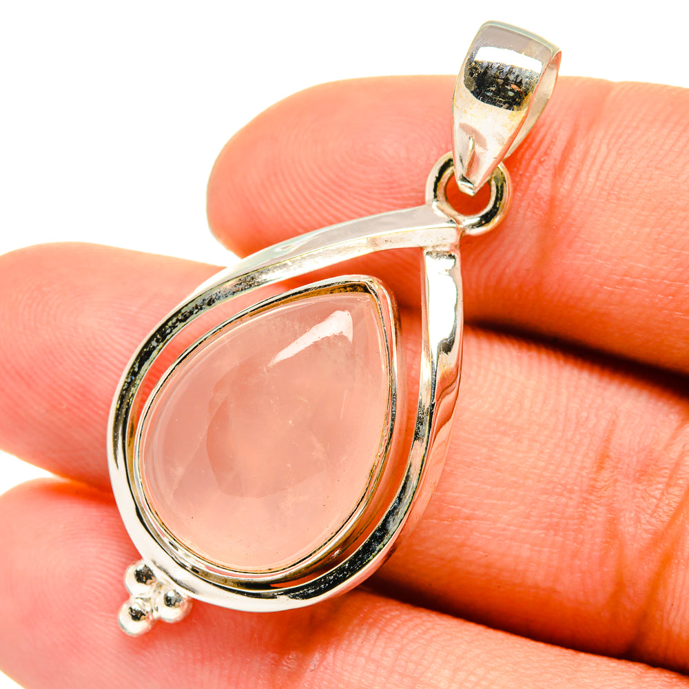 Rose Quartz Pendants handcrafted by Ana Silver Co - PD6602