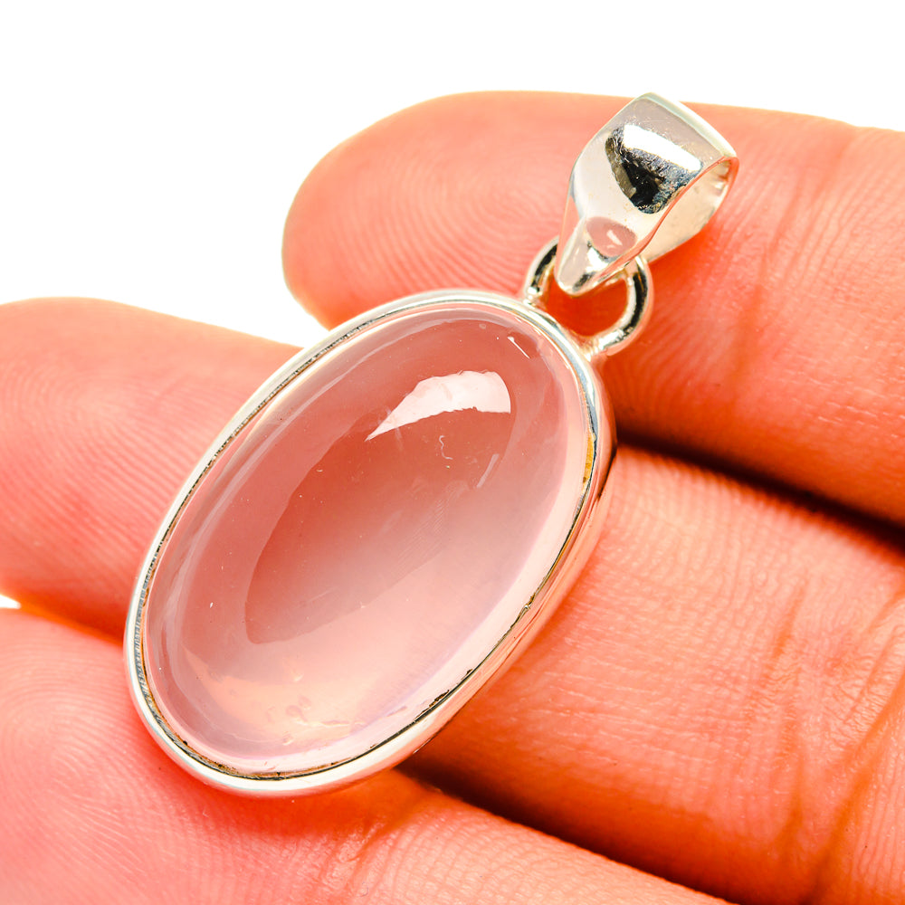 Rose Quartz Pendants handcrafted by Ana Silver Co - PD6603