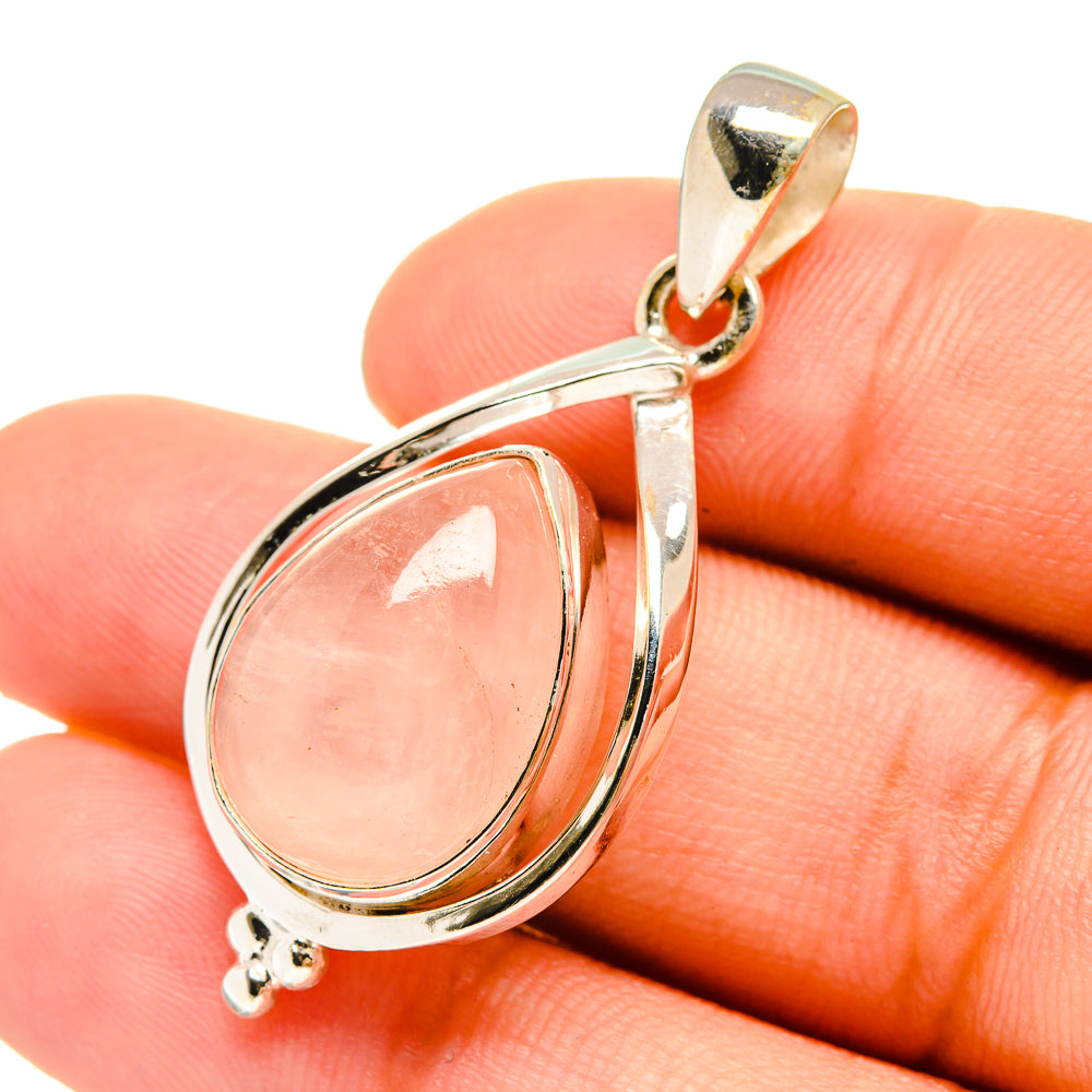 Rose Quartz Pendants handcrafted by Ana Silver Co - PD6604