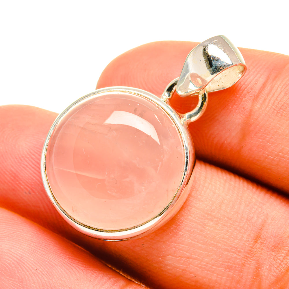 Rose Quartz Pendants handcrafted by Ana Silver Co - PD6606