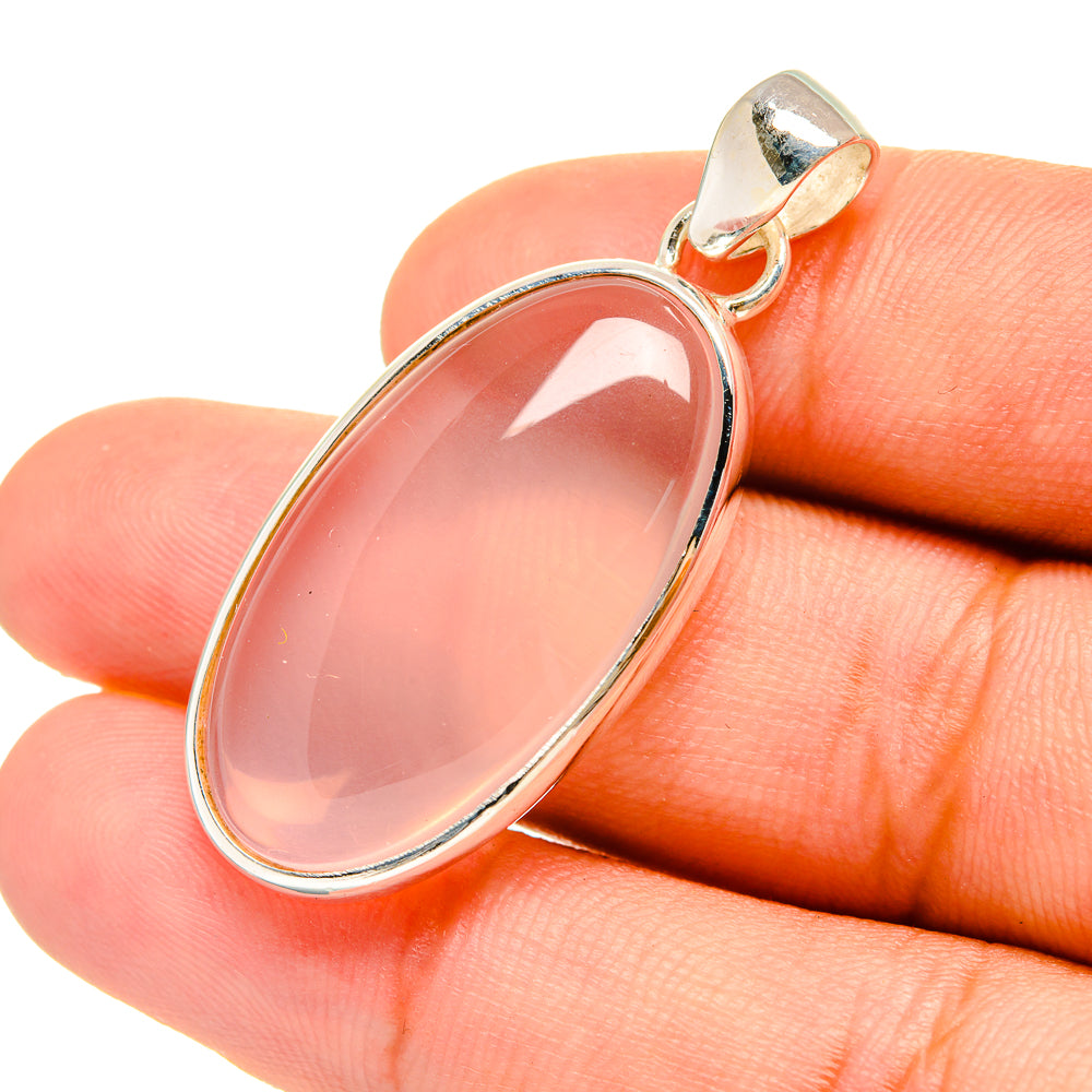 Rose Quartz Pendants handcrafted by Ana Silver Co - PD6609