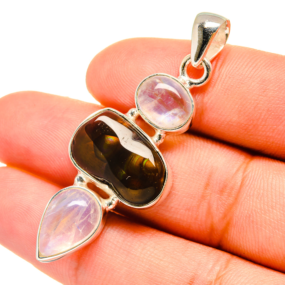 Mexican Fire Agate Pendants handcrafted by Ana Silver Co - PD6622