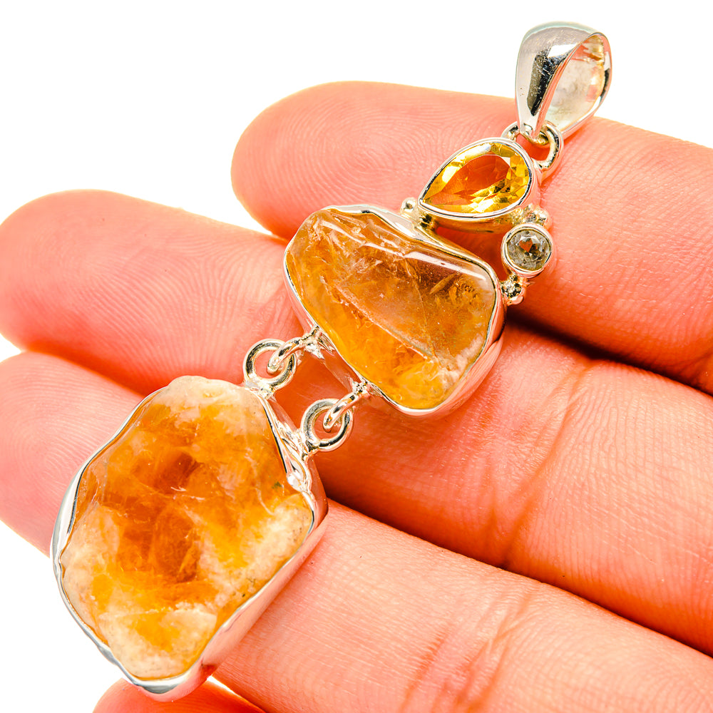 Citrine Pendants handcrafted by Ana Silver Co - PD6626