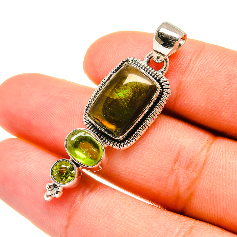 Ammolite Pendants handcrafted by Ana Silver Co - PD6640