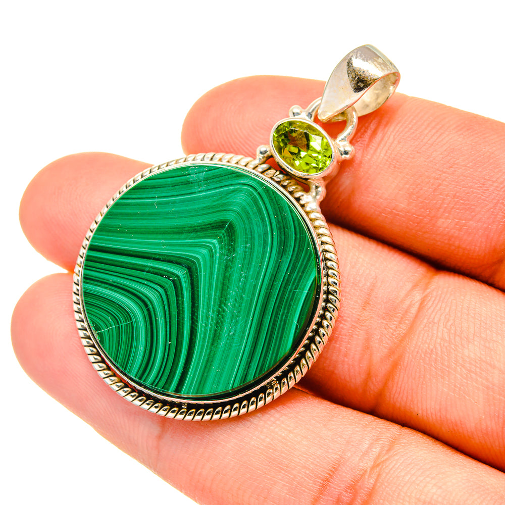 Malachite Pendants handcrafted by Ana Silver Co - PD6654