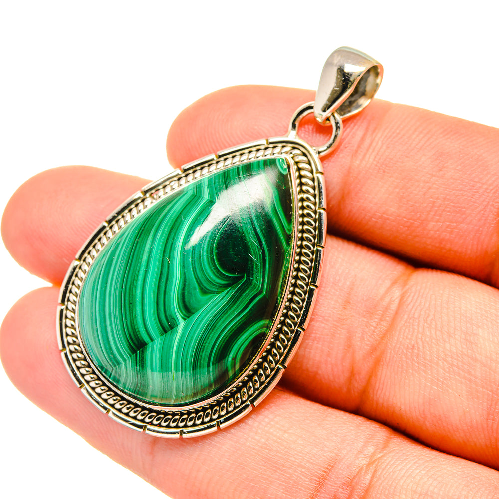 Malachite Pendants handcrafted by Ana Silver Co - PD6658