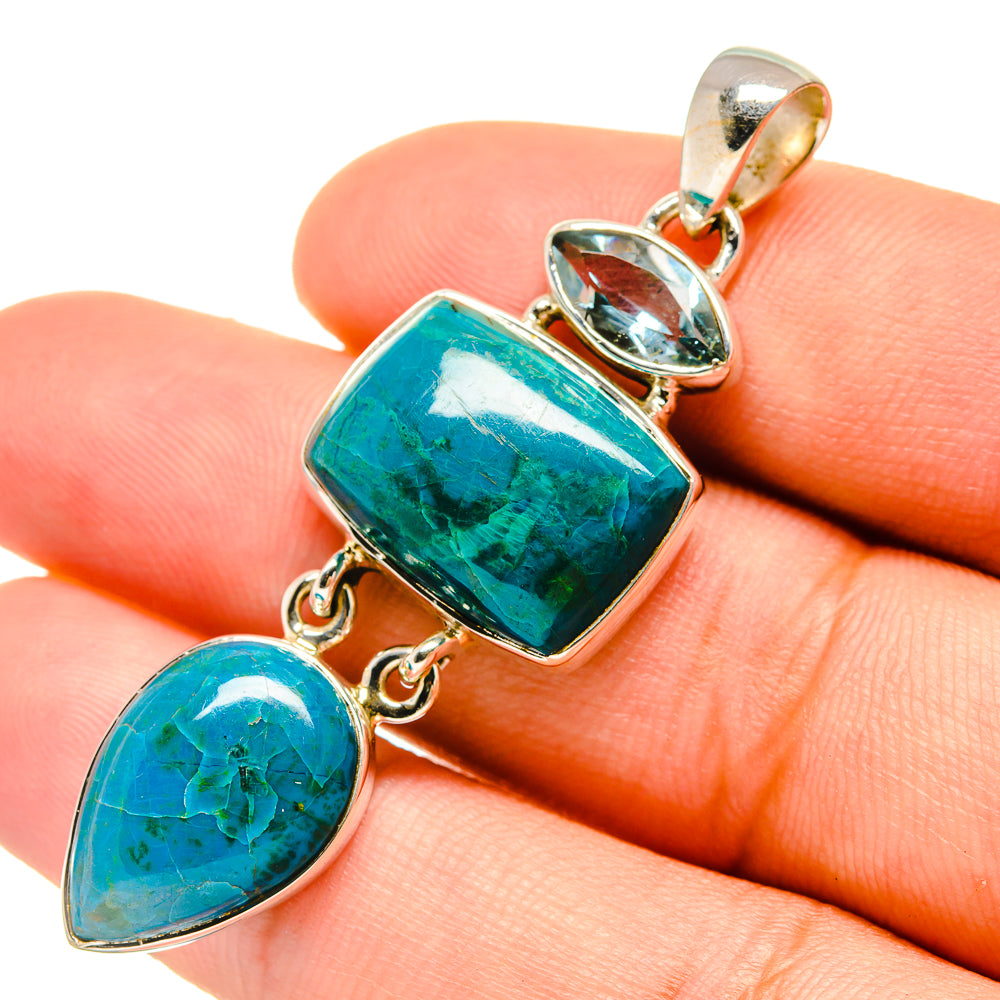Chrysocolla Pendants handcrafted by Ana Silver Co - PD6661