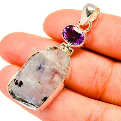 Rainbow Moonstone Pendants handcrafted by Ana Silver Co - PD6663