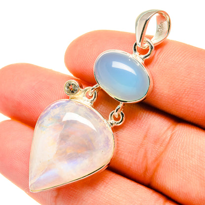 Rainbow Moonstone Pendants handcrafted by Ana Silver Co - PD6676