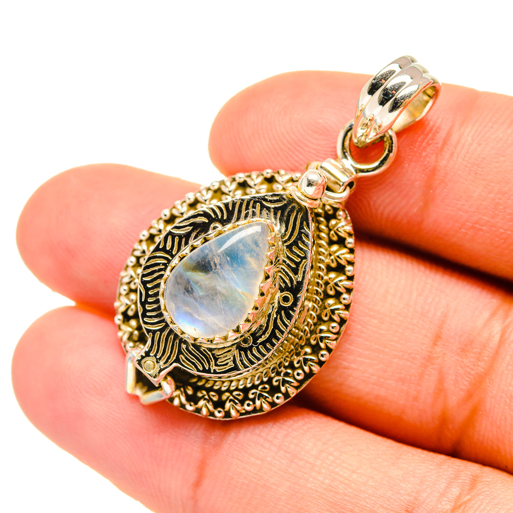 Rainbow Moonstone Pendants handcrafted by Ana Silver Co - PD6682