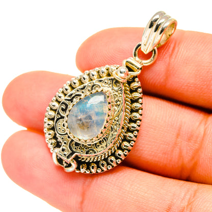 Rainbow Moonstone Pendants handcrafted by Ana Silver Co - PD6684