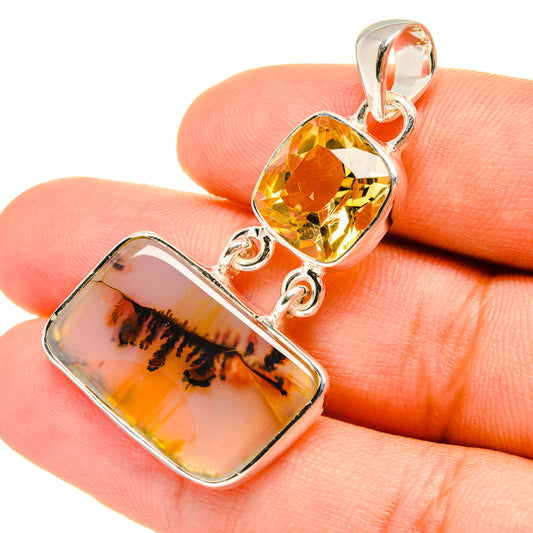Scenic Dendritic Agate Pendants handcrafted by Ana Silver Co - PD6690