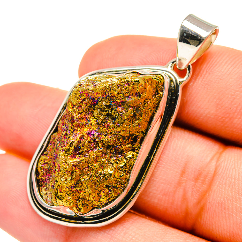 Spectro Pyrite Druzy Pendants handcrafted by Ana Silver Co - PD6691