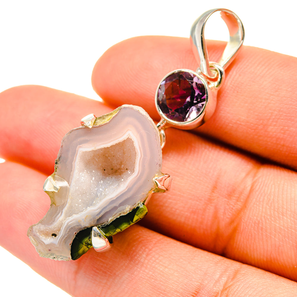 Coconut Geode Druzy Pendants handcrafted by Ana Silver Co - PD6705