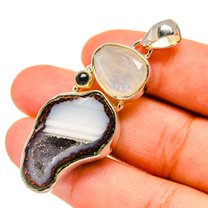 Coconut Geode Druzy Pendants handcrafted by Ana Silver Co - PD6721