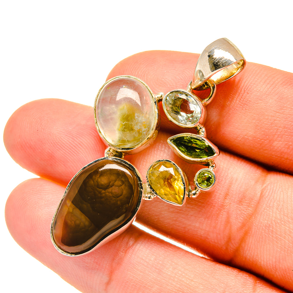 Mexican Fire Agate Pendants handcrafted by Ana Silver Co - PD6724