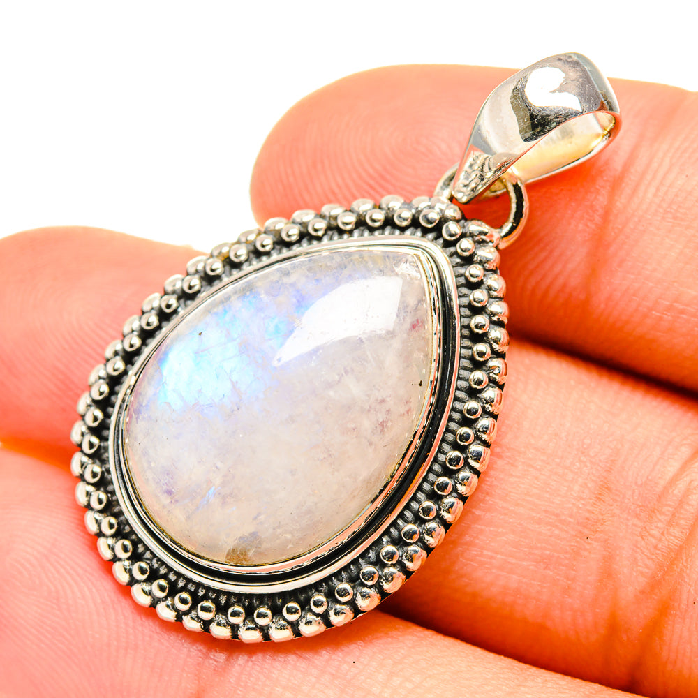 Rainbow Moonstone Pendants handcrafted by Ana Silver Co - PD6731