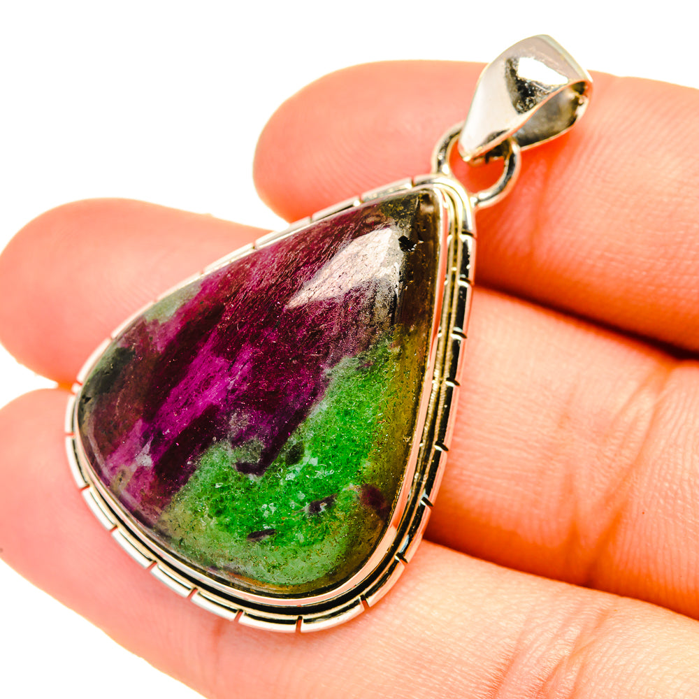 Ruby Zoisite Pendants handcrafted by Ana Silver Co - PD6736