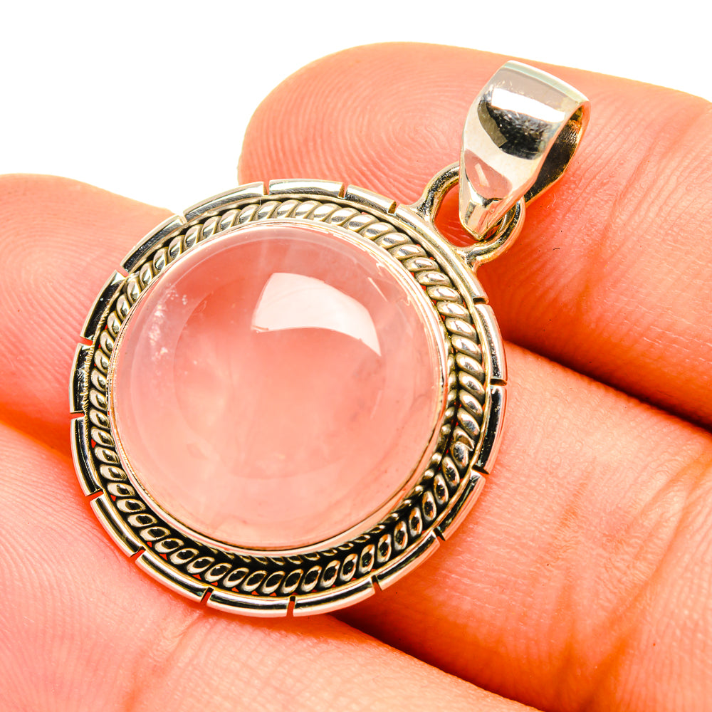 Rose Quartz Pendants handcrafted by Ana Silver Co - PD6750