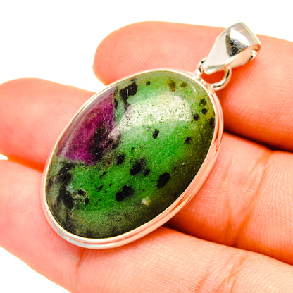 Ruby Zoisite Pendants handcrafted by Ana Silver Co - PD6751